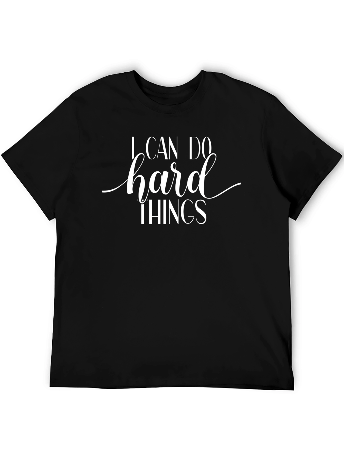 I Can Do Hard Things Graphic Tee - Black