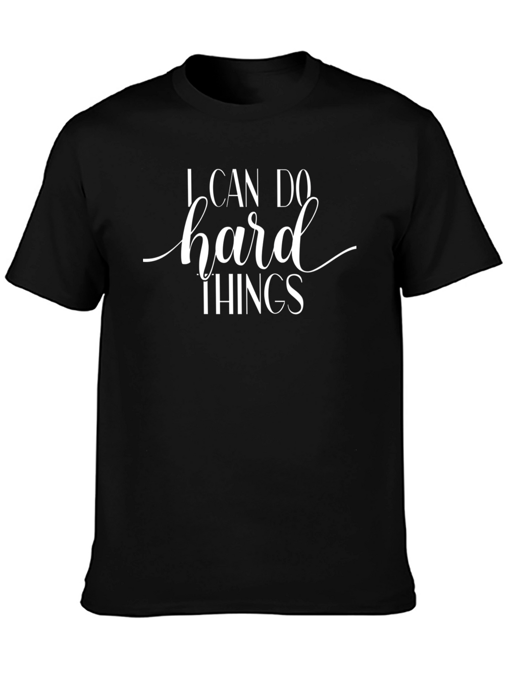 I Can Do Hard Things Graphic Tee - Black