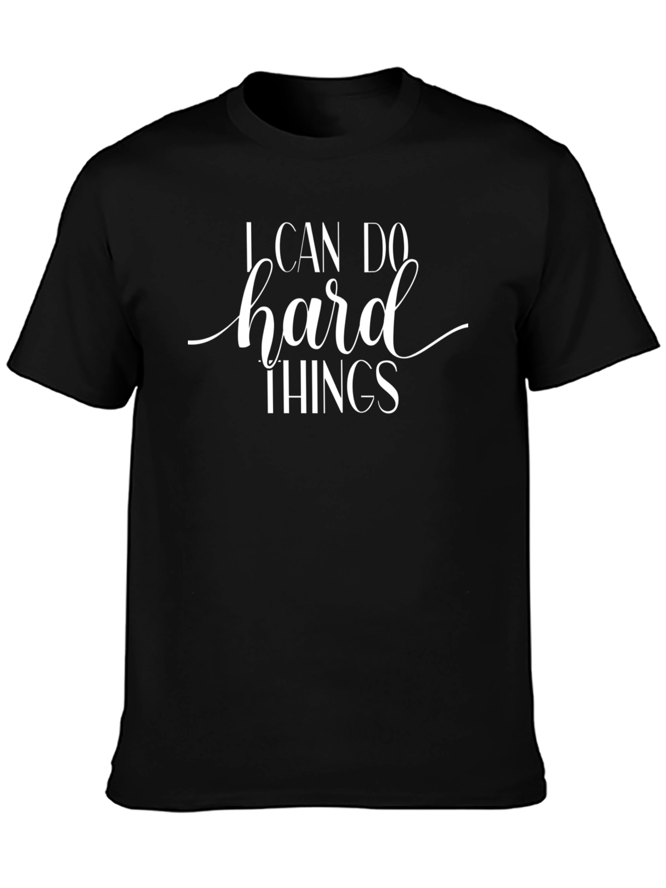 I Can Do Hard Things Graphic Tee - Black