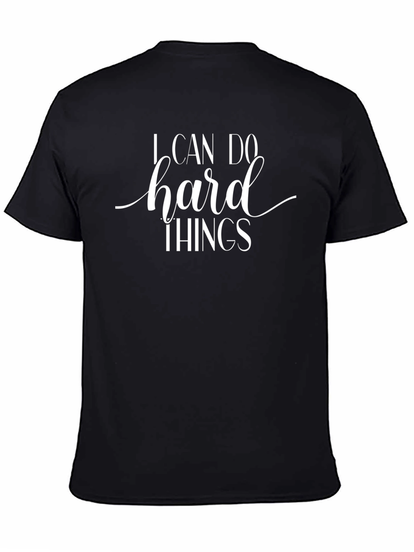 I Can Do Hard Things Graphic Tee - Black