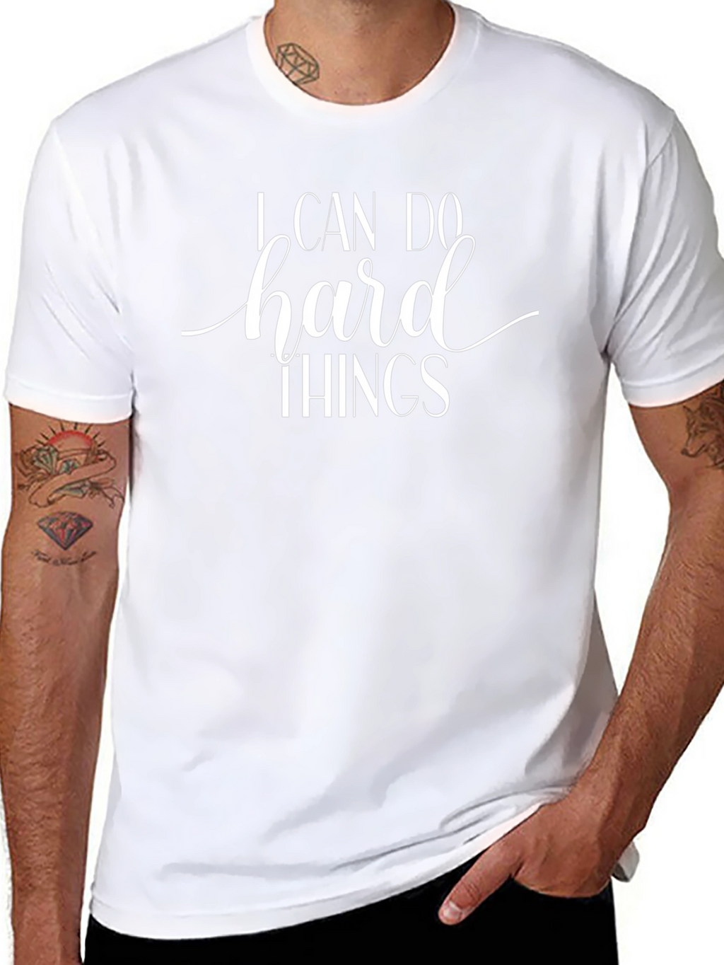 I Can Do Hard Things Graphic Tee - Black