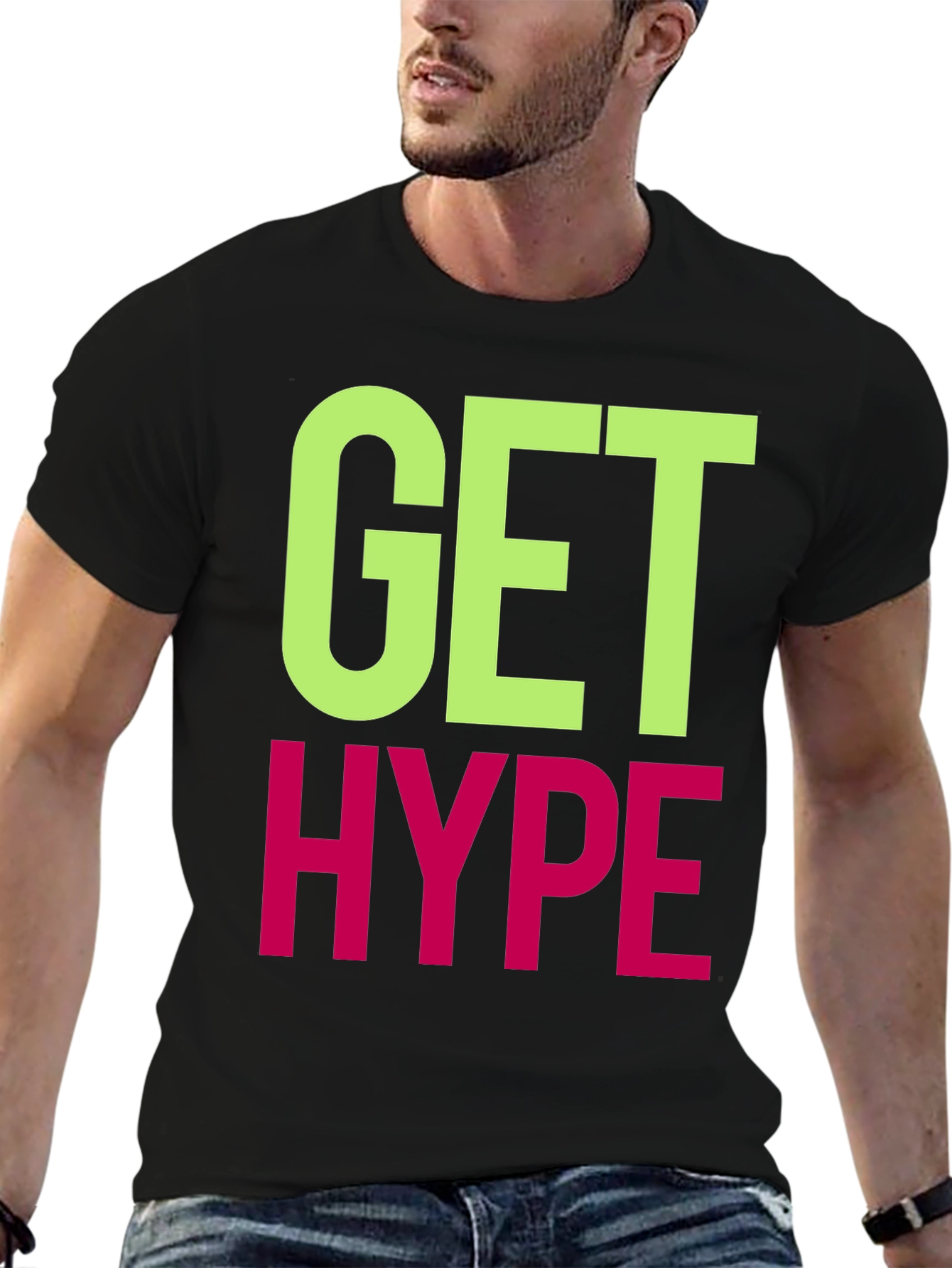 Get Hype Graphic T-Shirt - Trendy Casual Wear