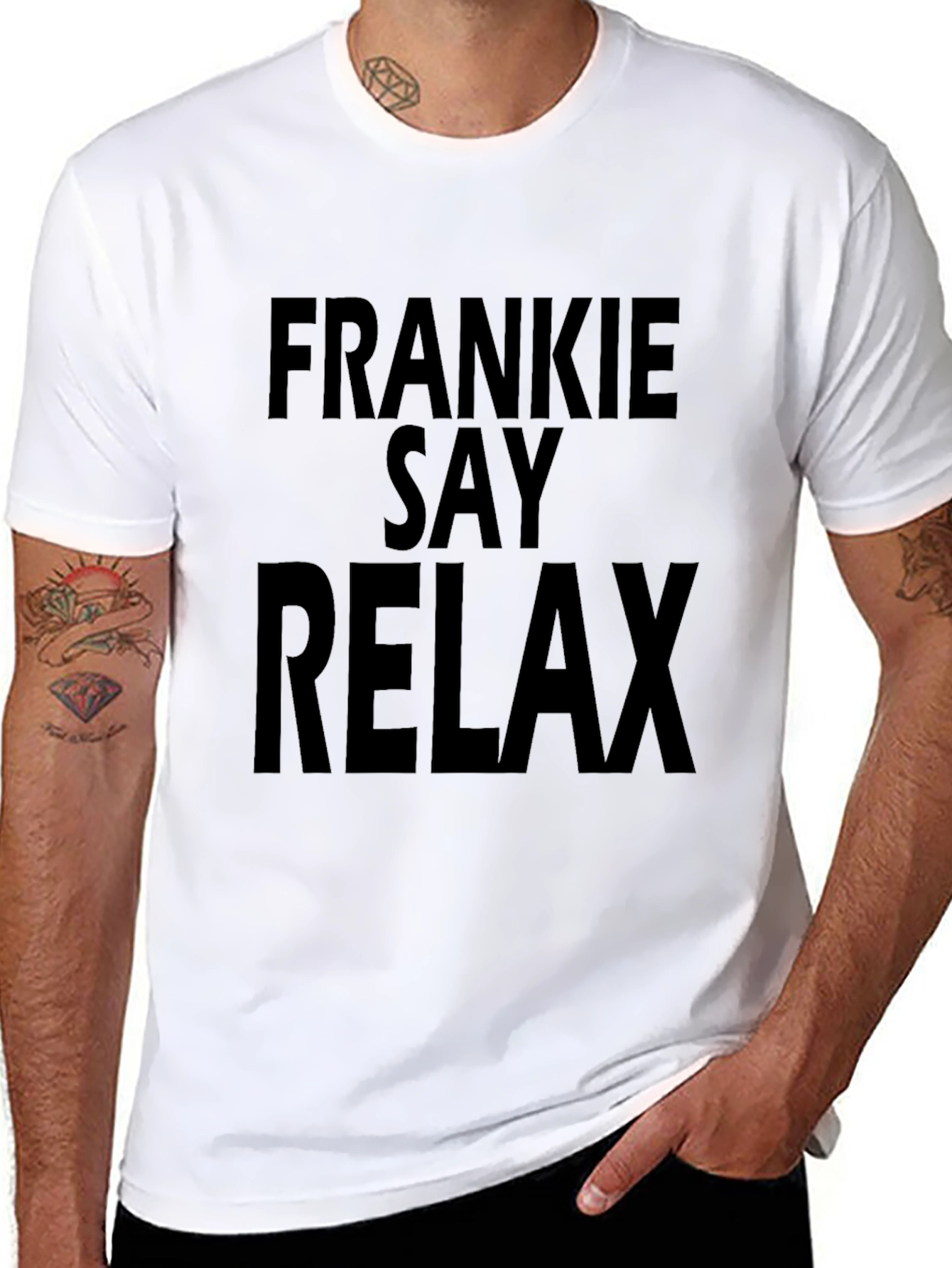 Frankie Say Relax Black Graphic T-Shirt