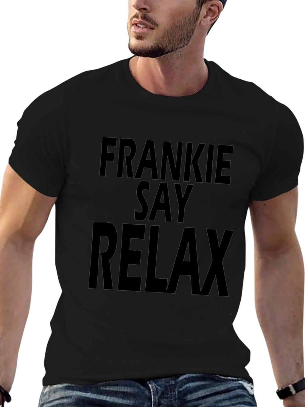 Frankie Say Relax Black Graphic T-Shirt