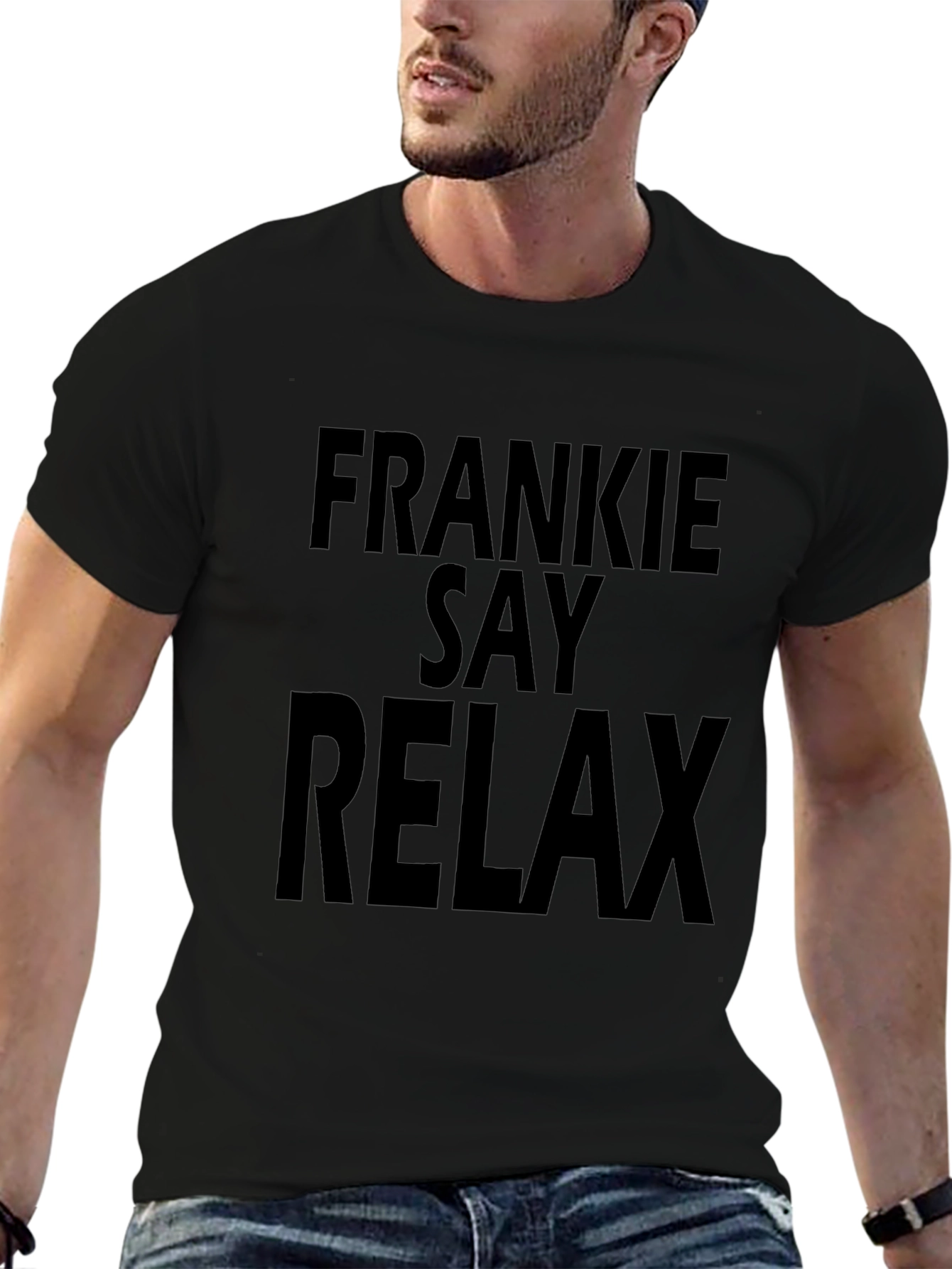 Frankie Say Relax Black Graphic T-Shirt