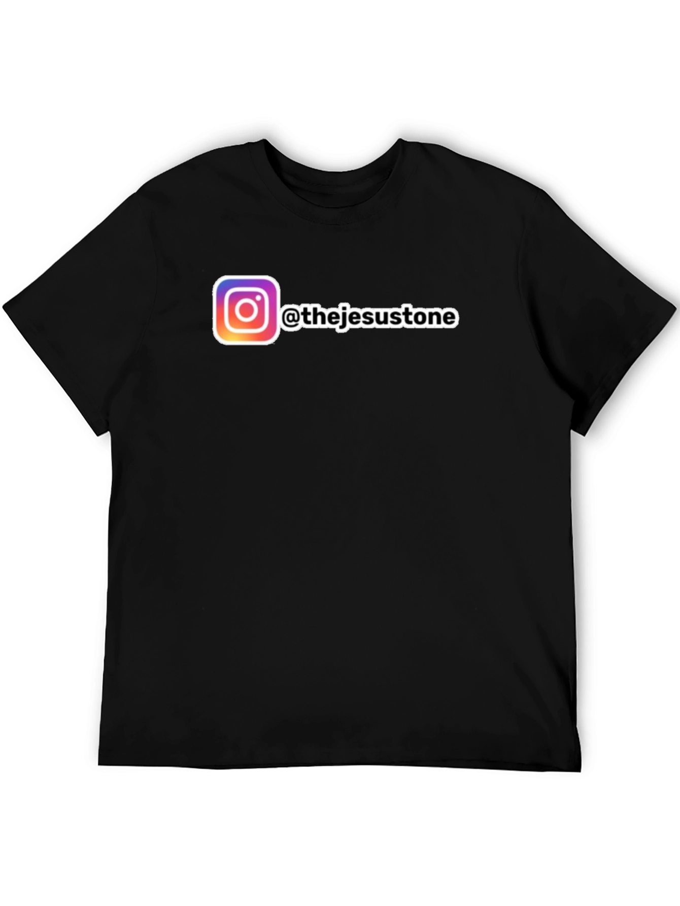 The Jesus Stone Instagram Graphic Tee - Black