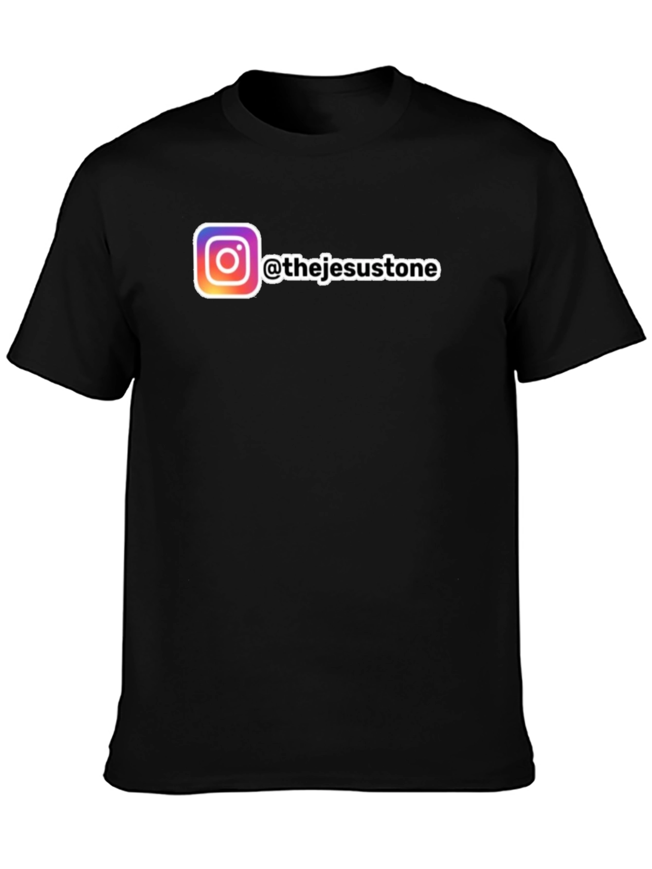 The Jesus Stone Instagram Graphic Tee - Black