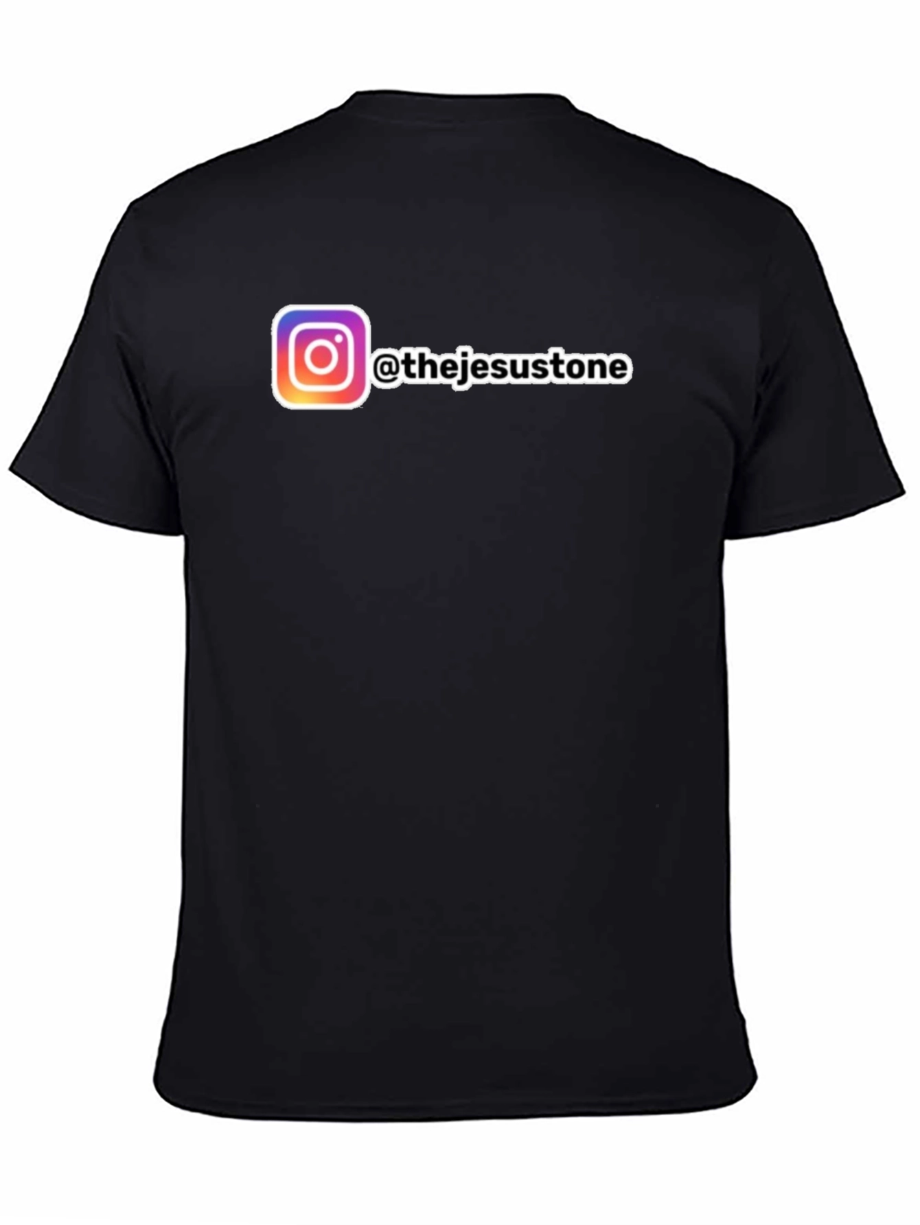 The Jesus Stone Instagram Graphic Tee - Black