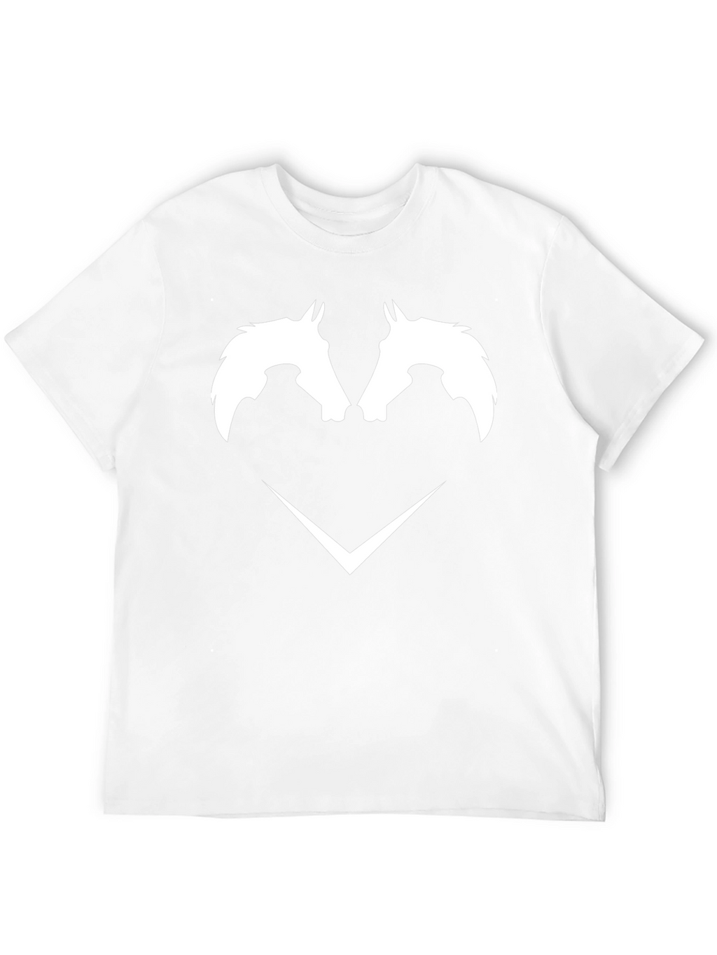 Black T-Shirt with White Horse Head Graphic