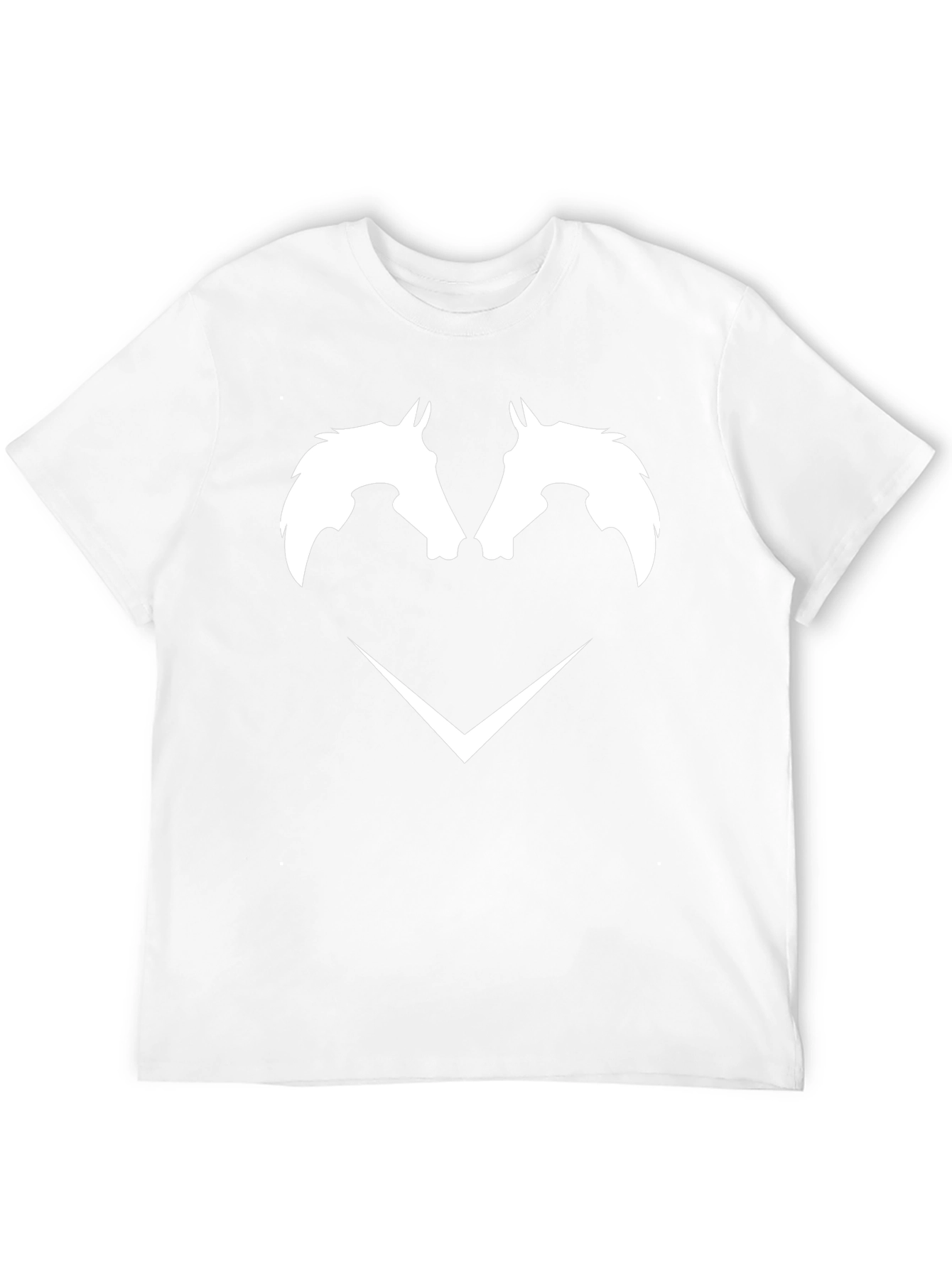 Black T-Shirt with White Horse Head Graphic