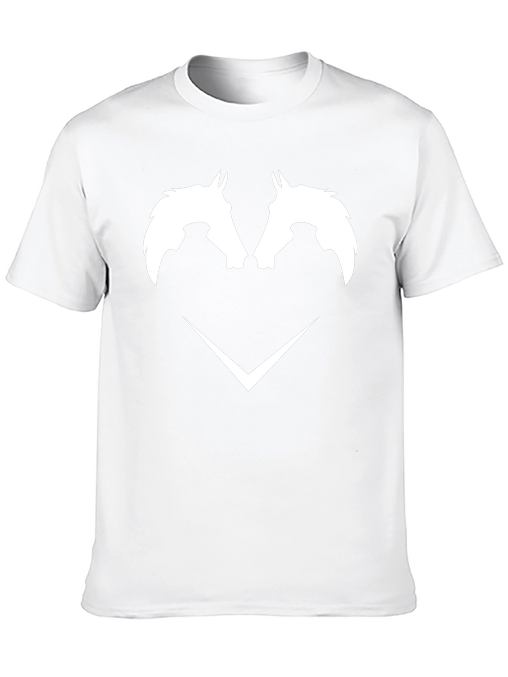 Black T-Shirt with White Horse Head Graphic