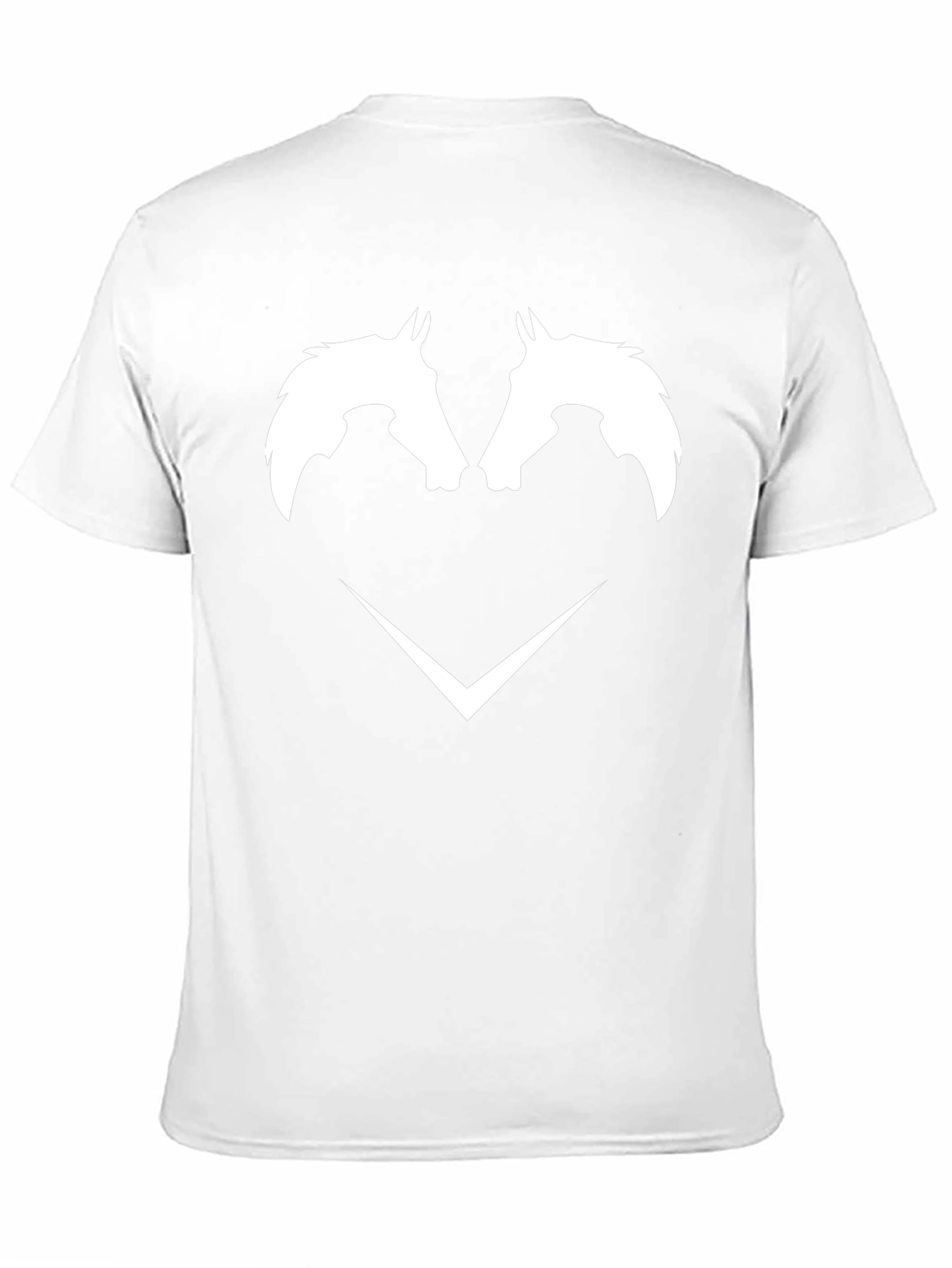 Black T-Shirt with White Horse Head Graphic