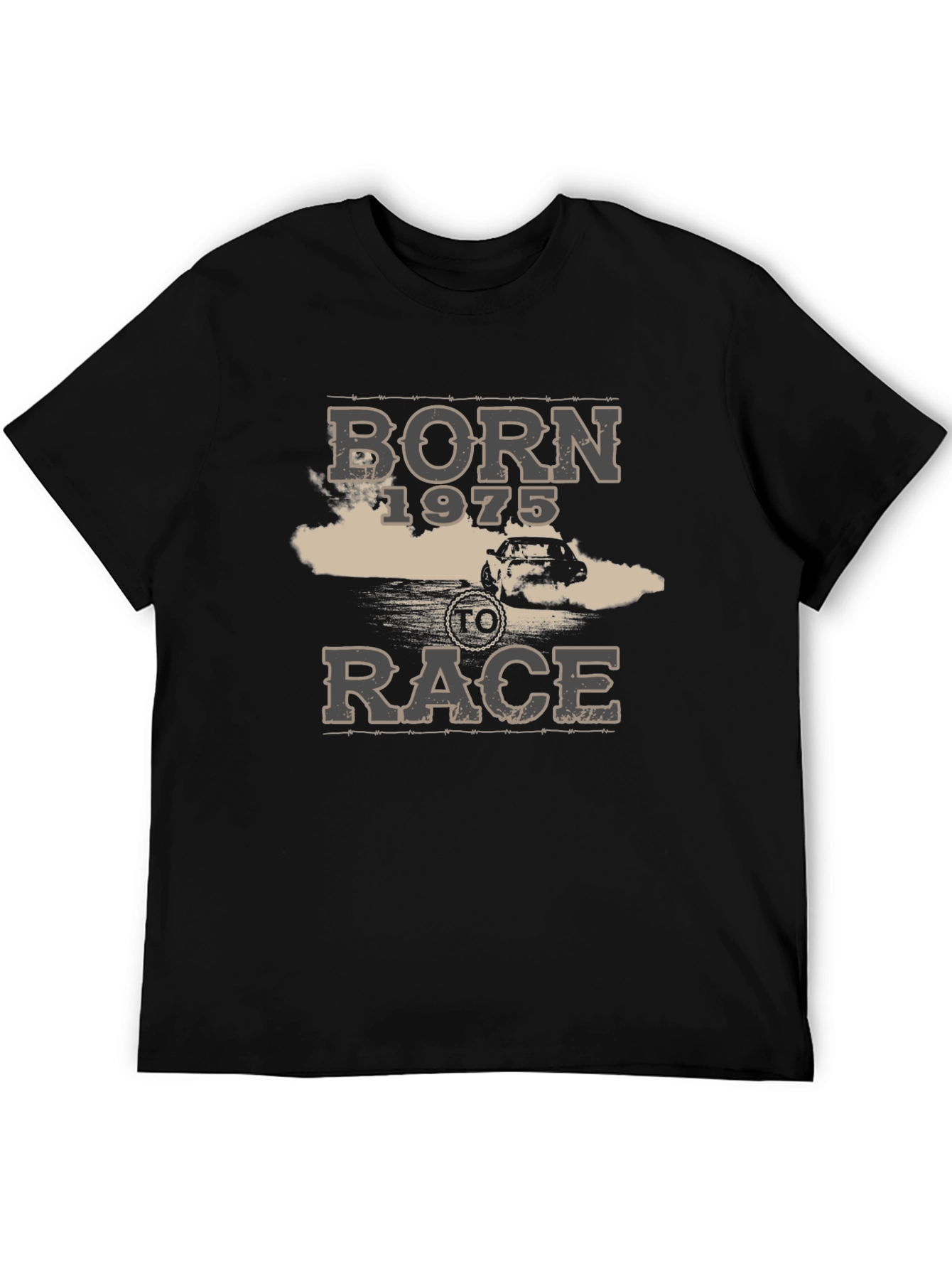 Born 1975 To Race Black T-Shirt