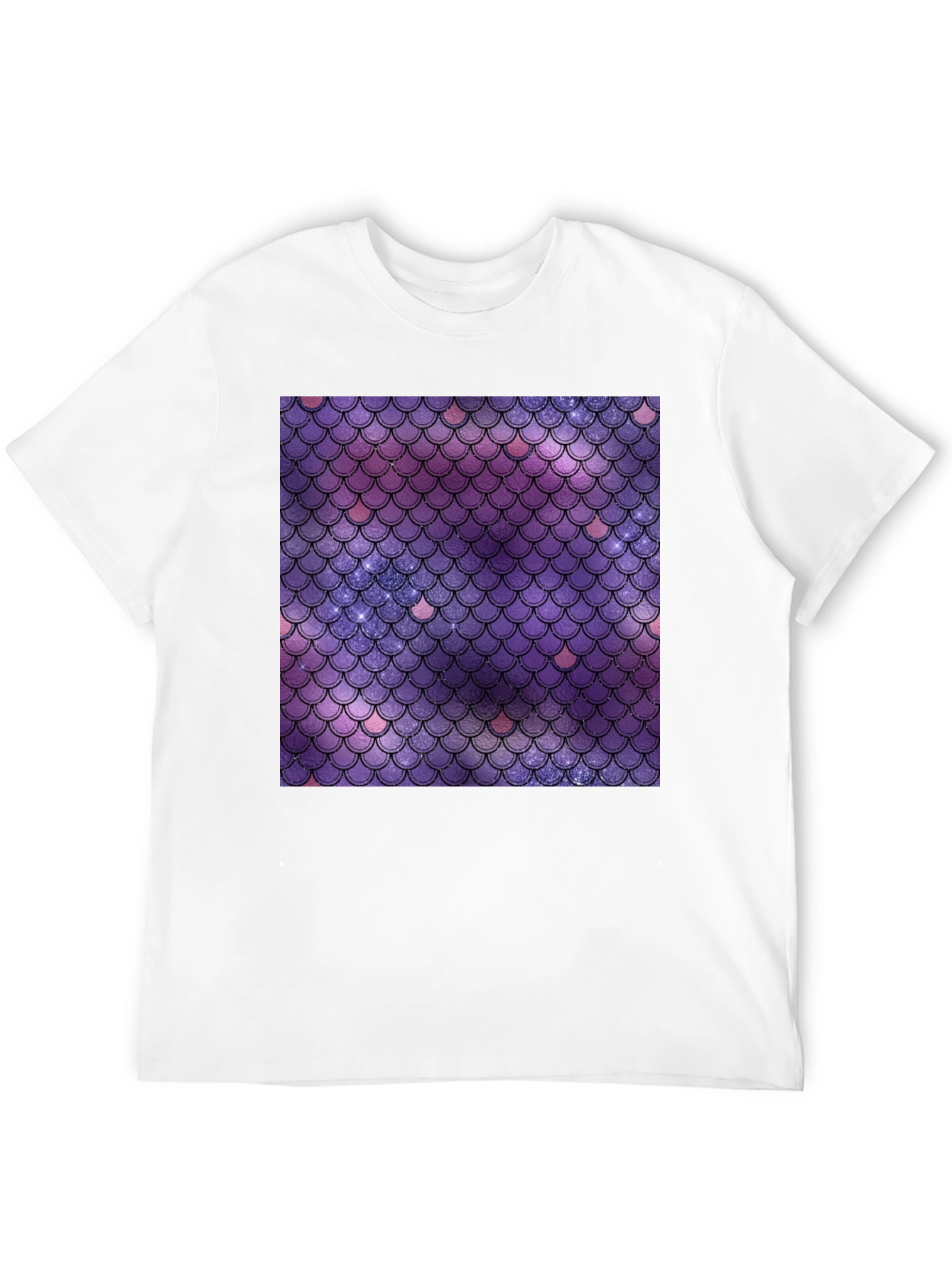 Galaxy Mermaid Scale Graphic Tee - Stylish Comfort