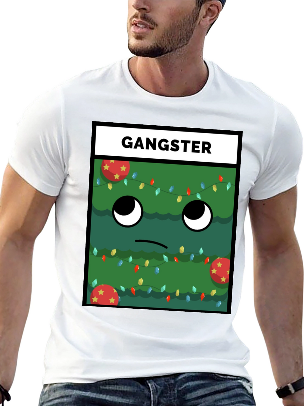 Gangster Christmas Tree T-Shirt