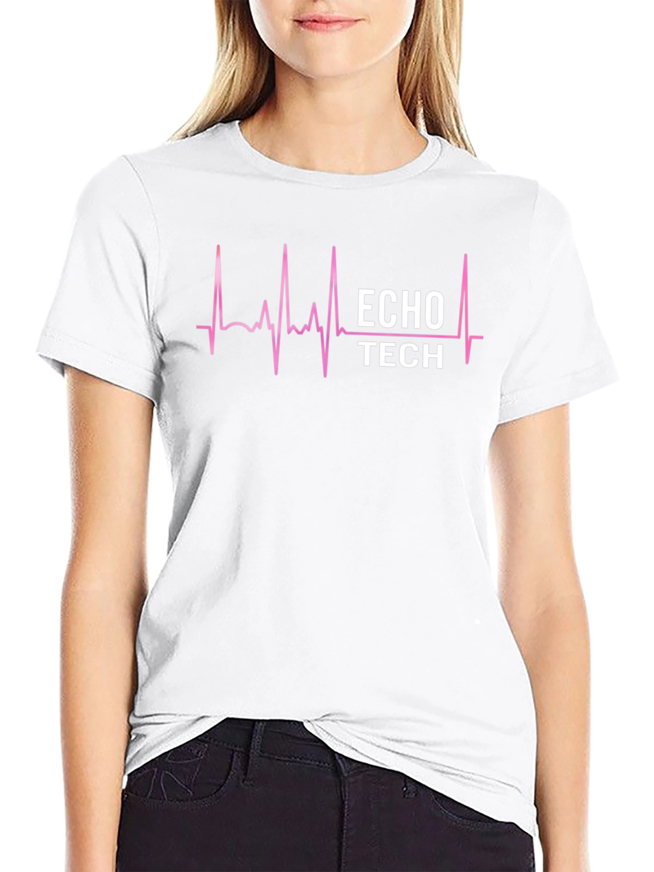 ECHO TECH Heartbeat T-Shirt - Medical Technician Tee