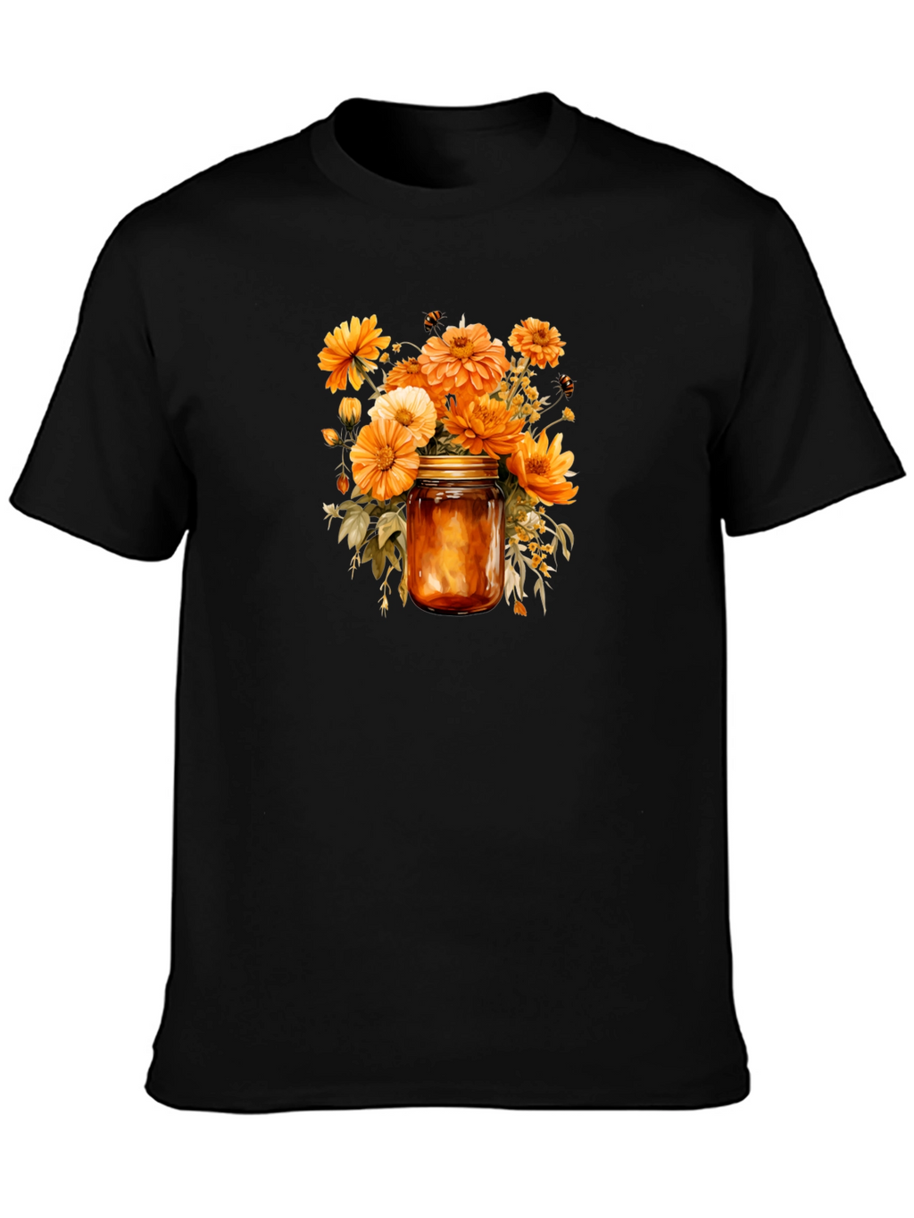 Floral Jar Graphic Tee - Stylish Comfort