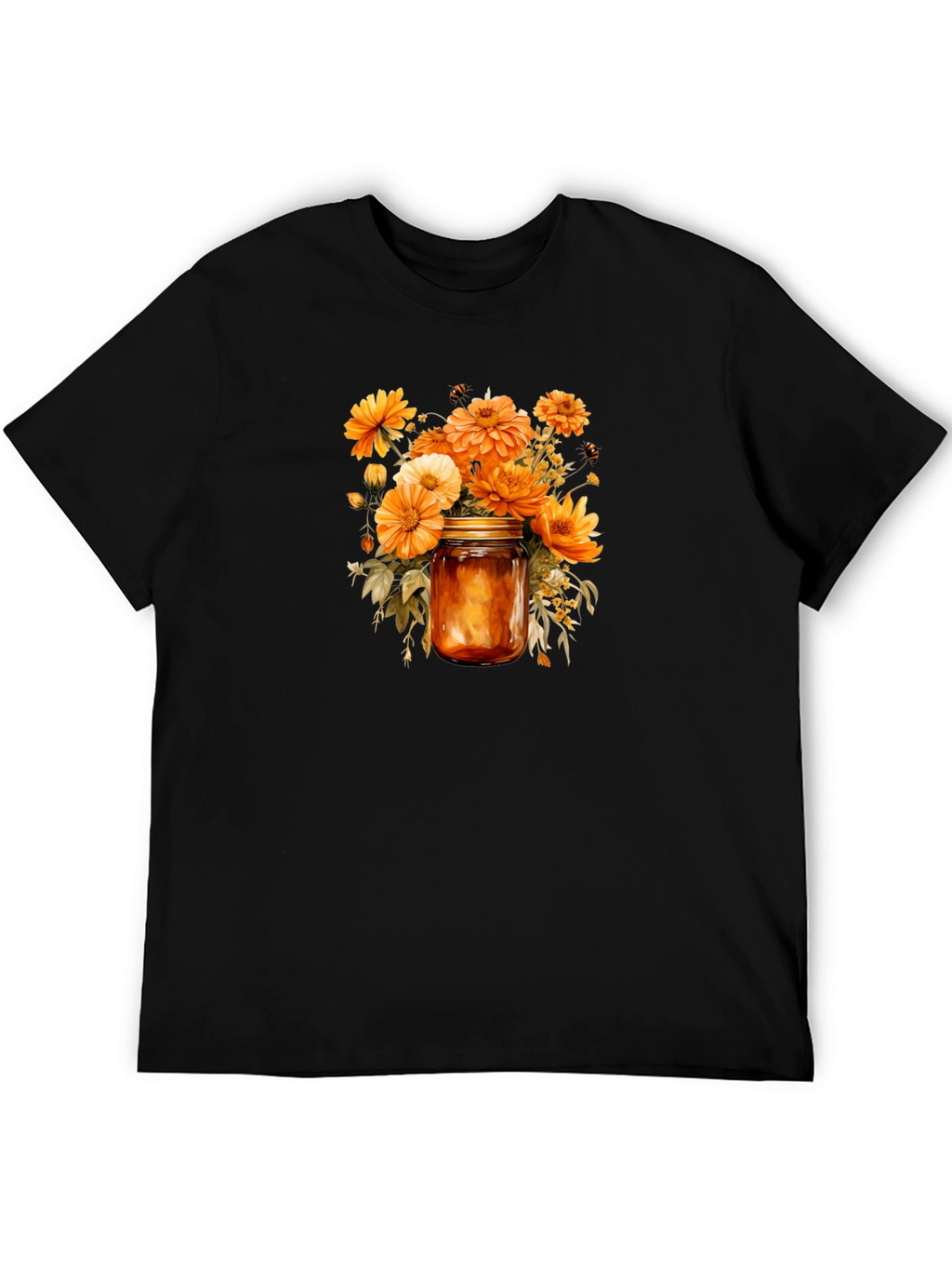 Floral Jar Graphic Tee - Stylish Comfort