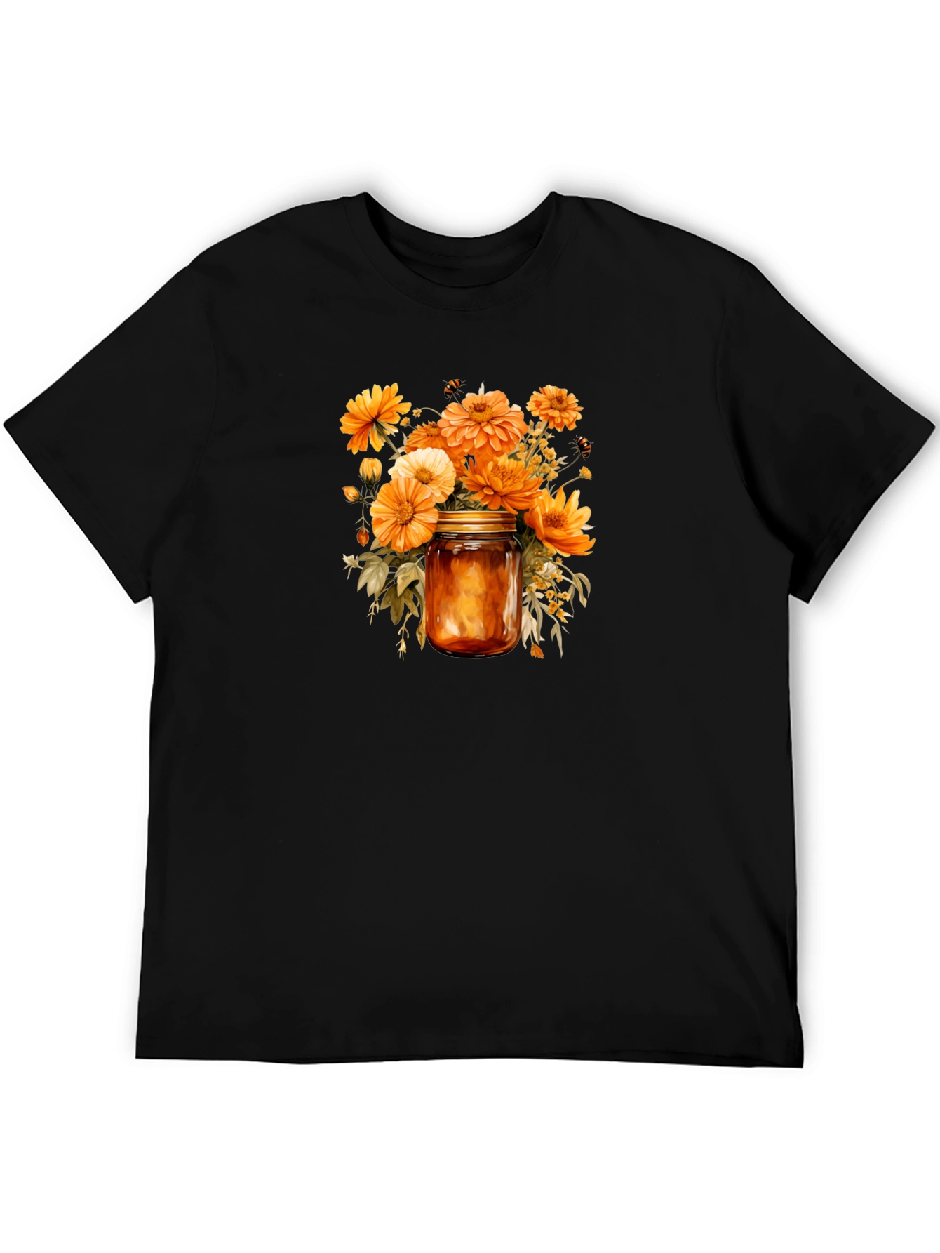 Floral Jar Graphic Tee - Stylish Comfort