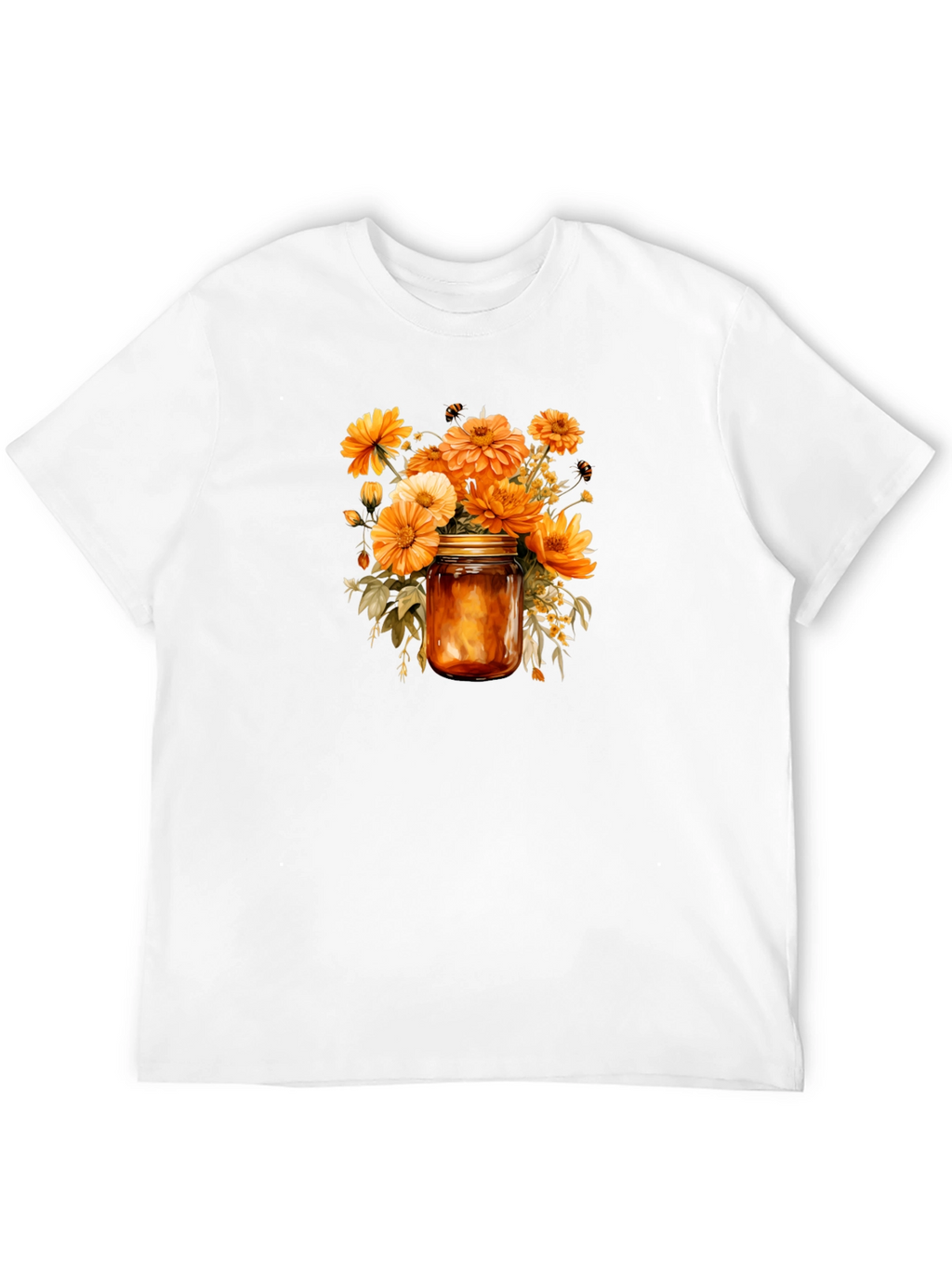 Floral Jar Graphic Tee - Stylish Comfort