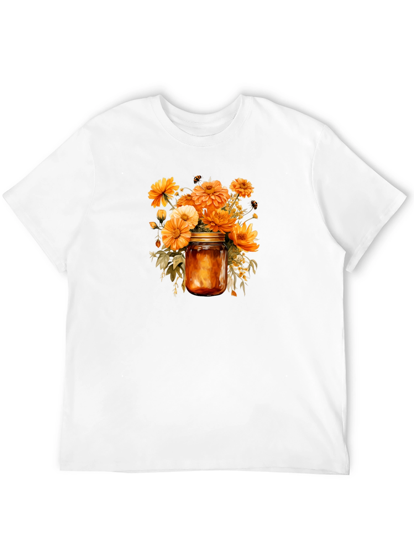Floral Jar Graphic Tee - Stylish Comfort