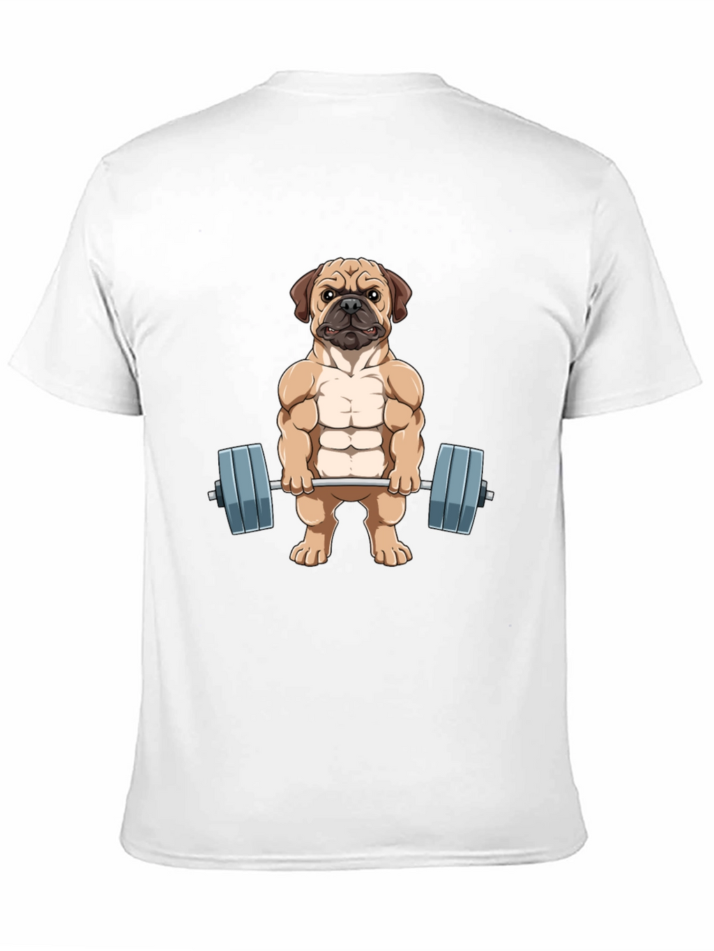 Muscle Dog Graphic Tee - Workout Pug T-Shirt