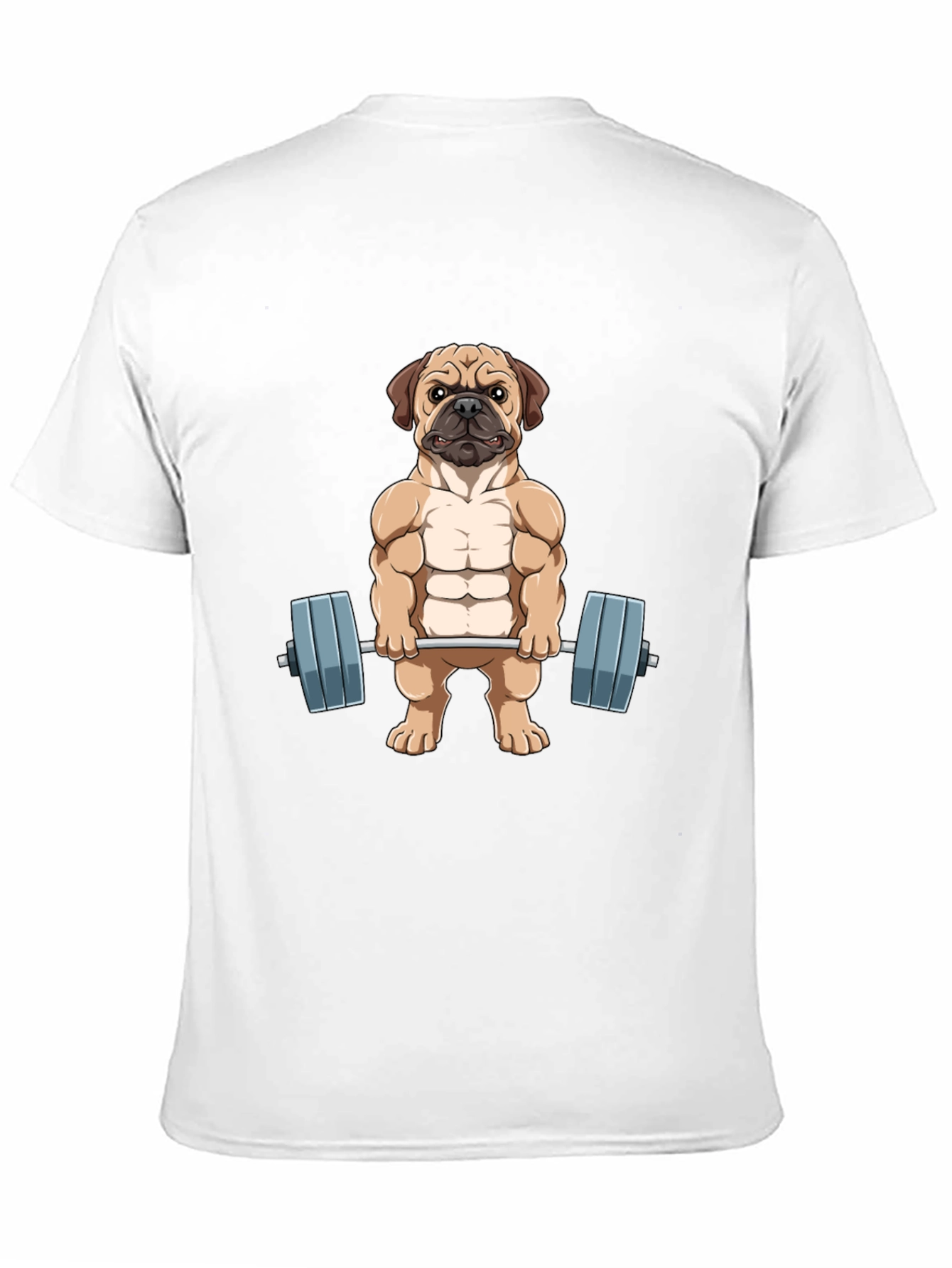 Muscle Dog Graphic Tee - Workout Pug T-Shirt