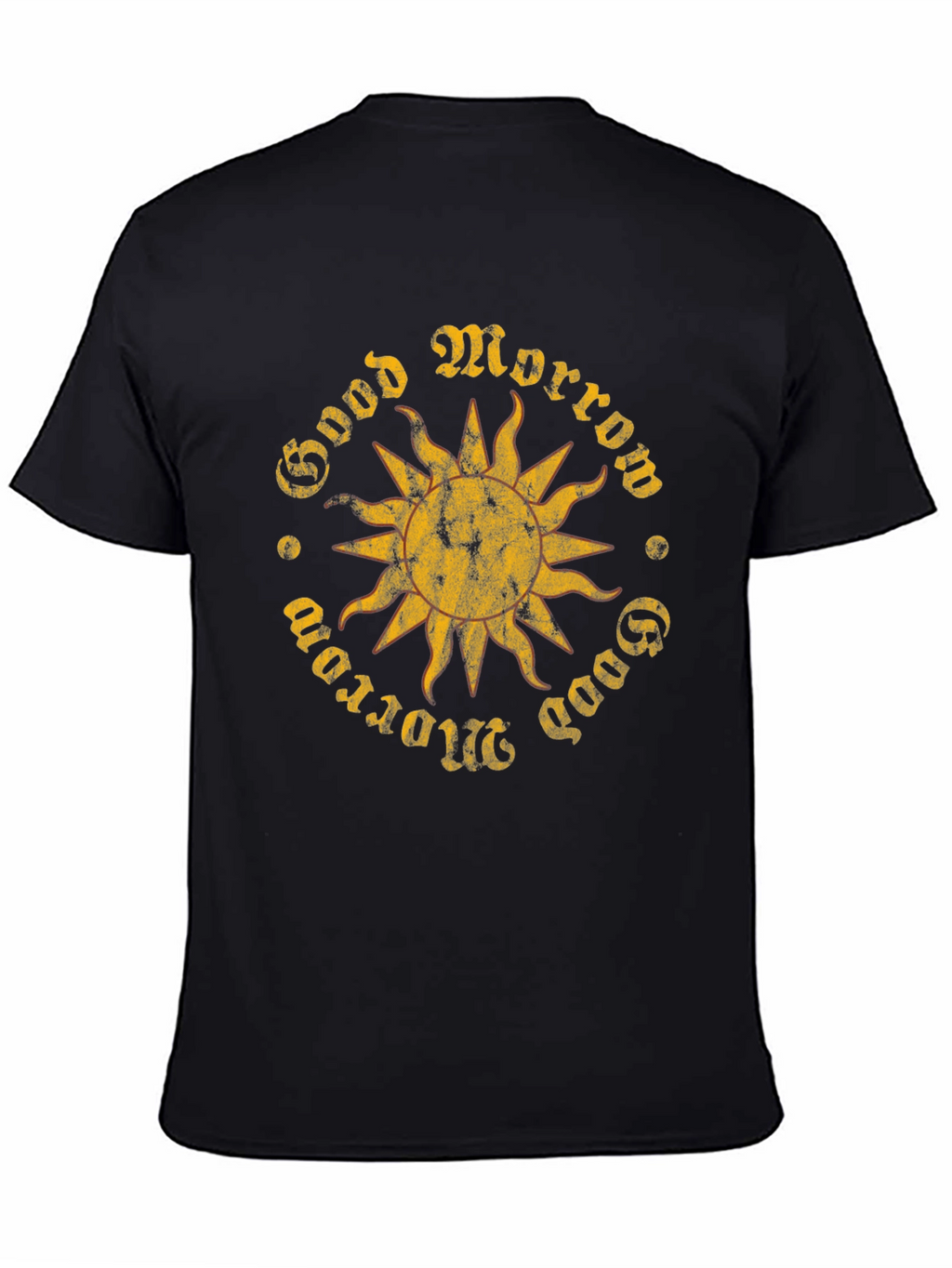 Good Morrow Sun Graphic Black T-Shirt