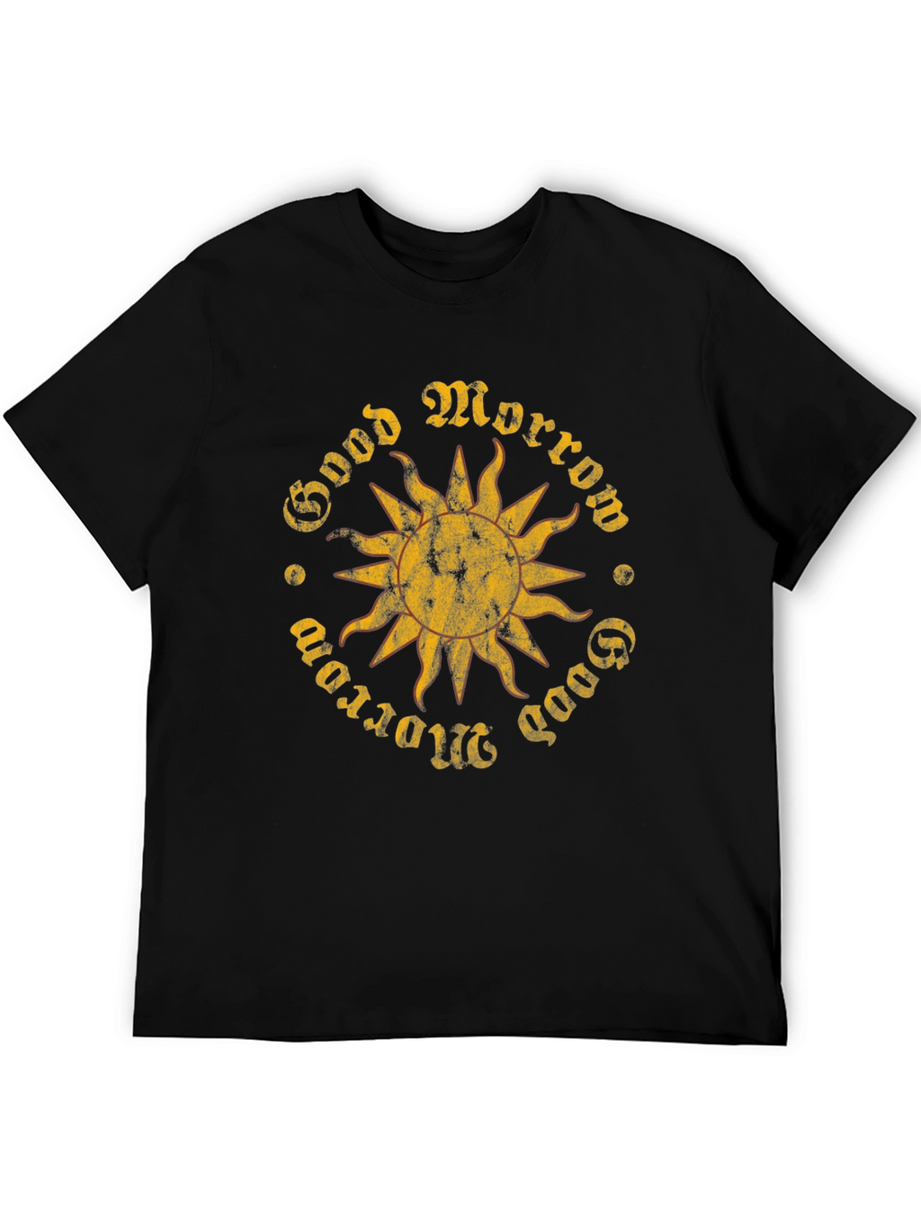 Good Morrow Sun Graphic Black T-Shirt