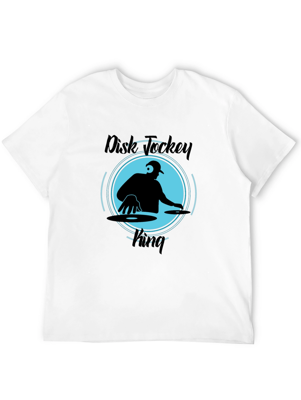 Disk Jockey King Black T-Shirt