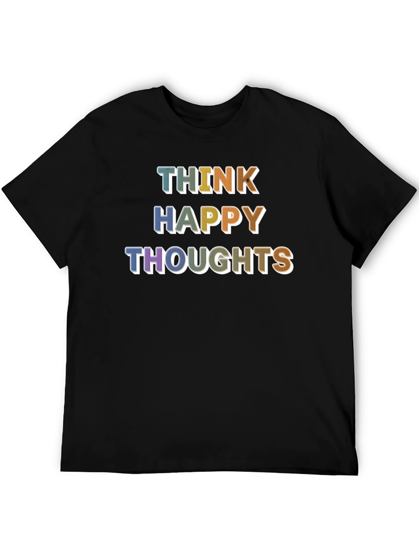 Think Happy Thoughts Graphic T-Shirt - Positive Vibes!