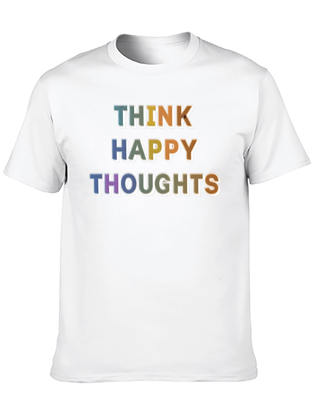 Think Happy Thoughts Graphic T-Shirt - Positive Vibes!