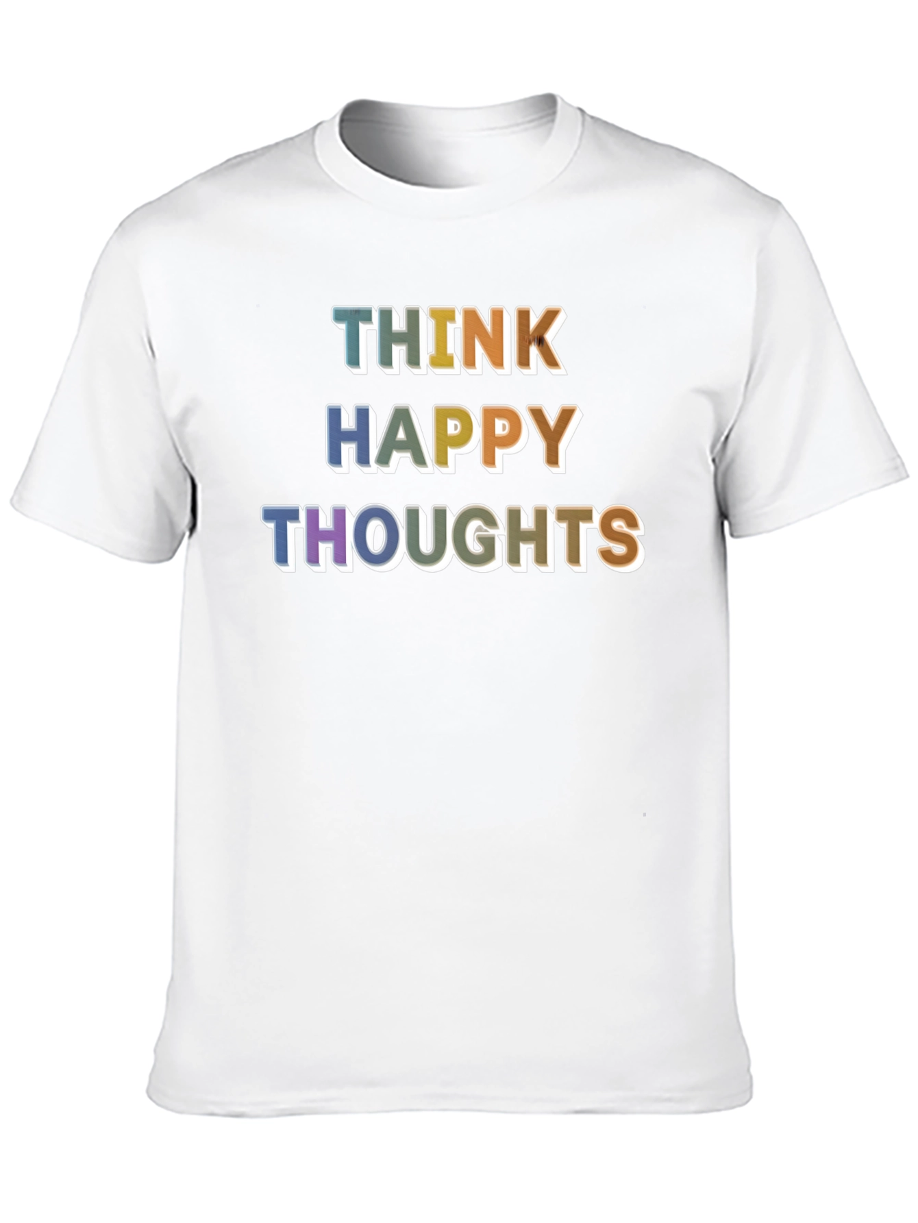 Think Happy Thoughts Graphic T-Shirt - Positive Vibes!