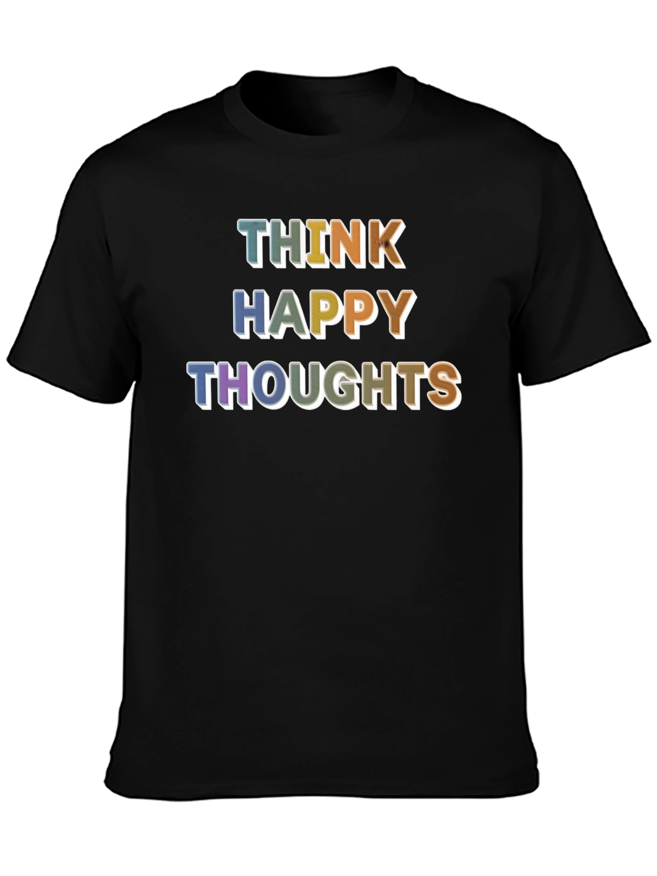 Think Happy Thoughts Graphic T-Shirt - Positive Vibes!