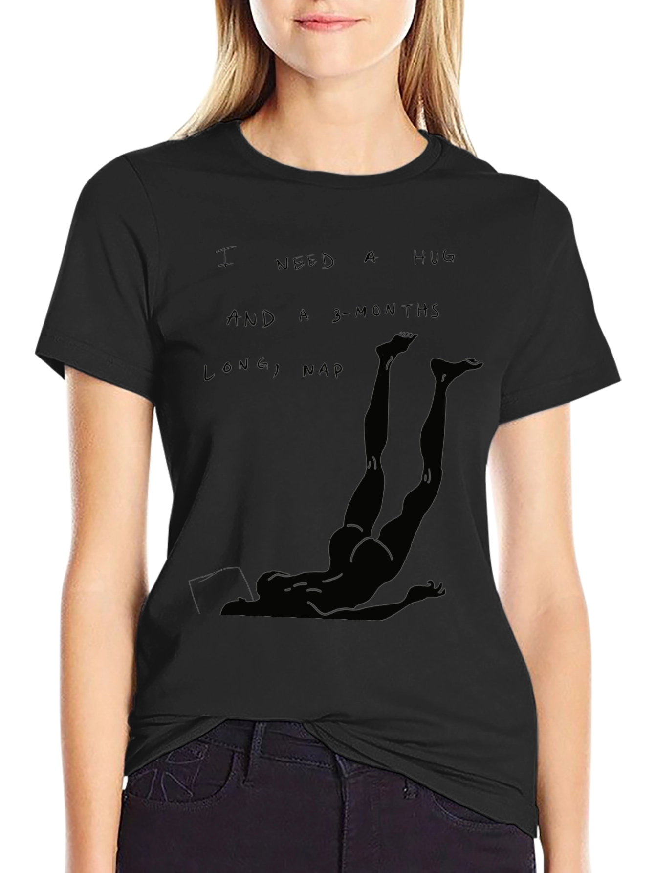 I Need a Hug & a 3-Month Nap Graphic T-Shirt