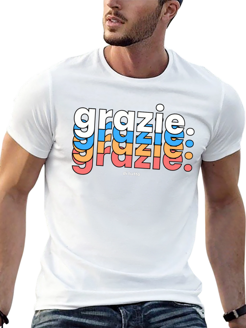 Grazie Di Tutto Graphic Tee - Black Cotton Blend