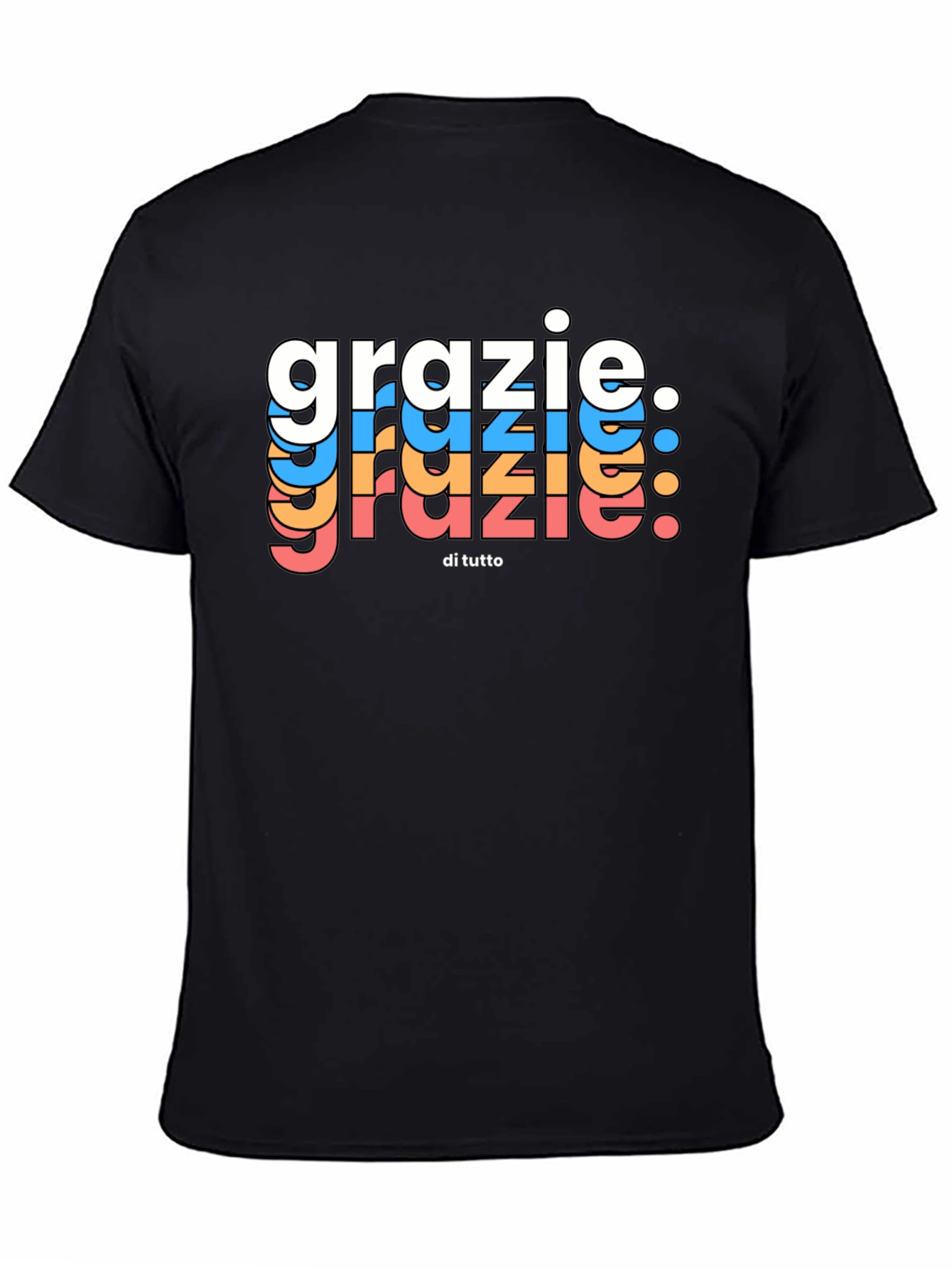 Grazie Di Tutto Graphic Tee - Black Cotton Blend