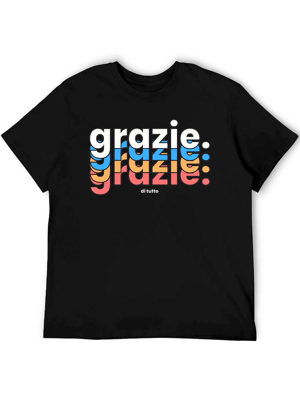 Grazie Di Tutto Graphic Tee - Black Cotton Blend
