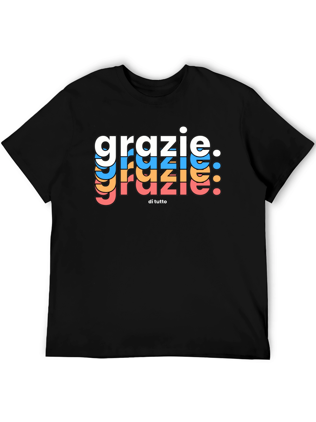 Grazie Di Tutto Graphic Tee - Black Cotton Blend