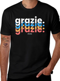 Grazie Di Tutto Graphic Tee - Black Cotton Blend