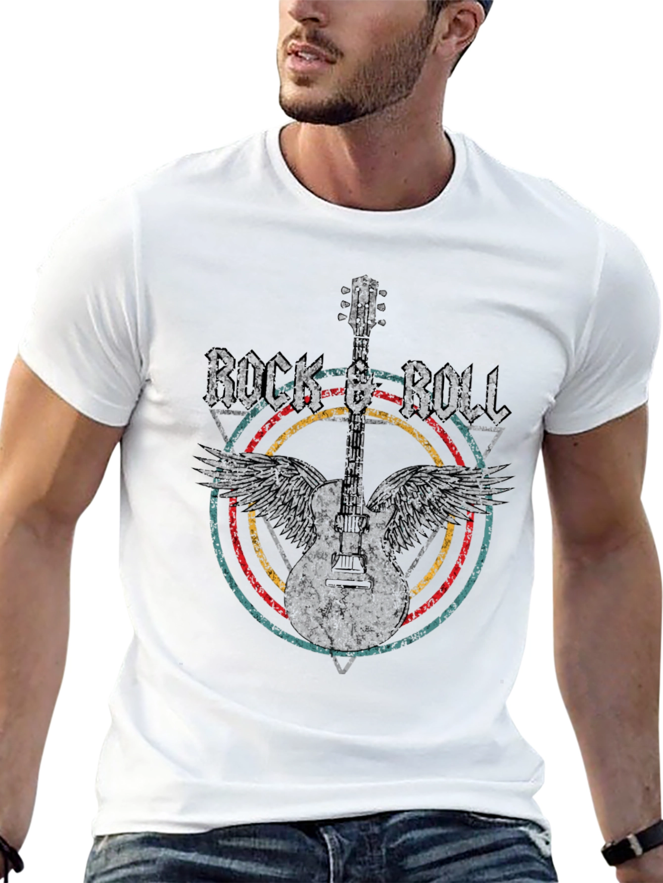 Retro Rock & Roll Guitar T-Shirt