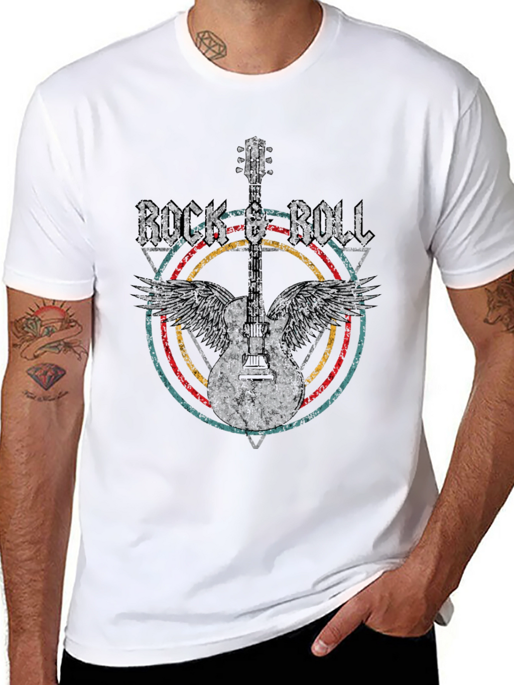 Retro Rock & Roll Guitar T-Shirt