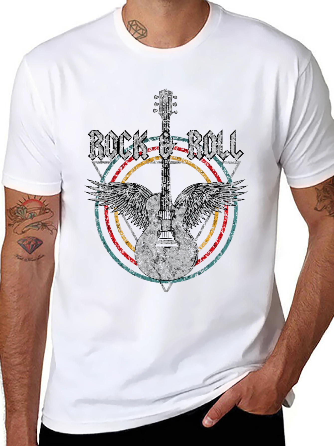 Retro Rock & Roll Guitar T-Shirt