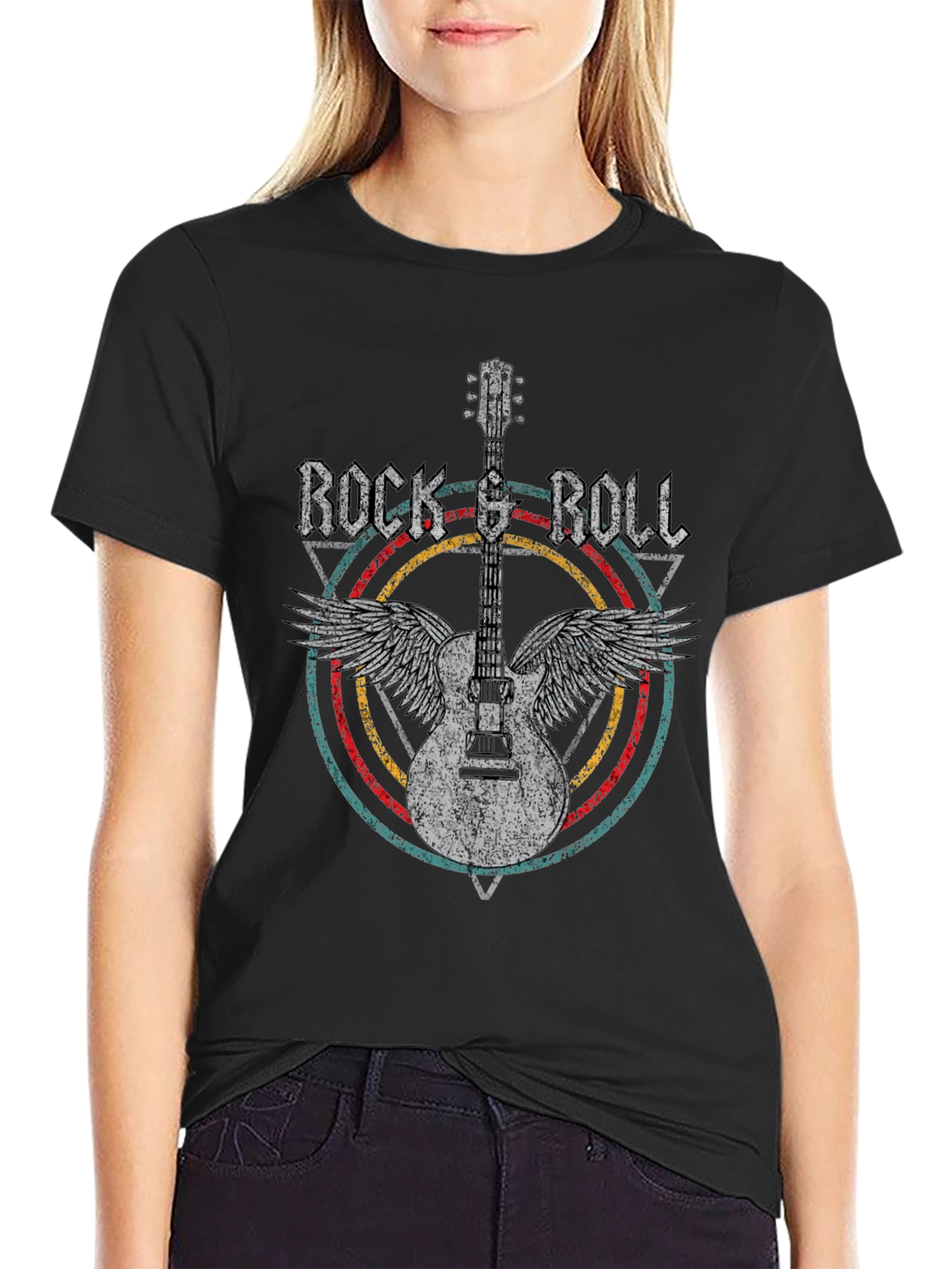 Retro Rock & Roll Guitar T-Shirt