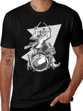 Drummer Graphic Tee - Rock and Roll Style