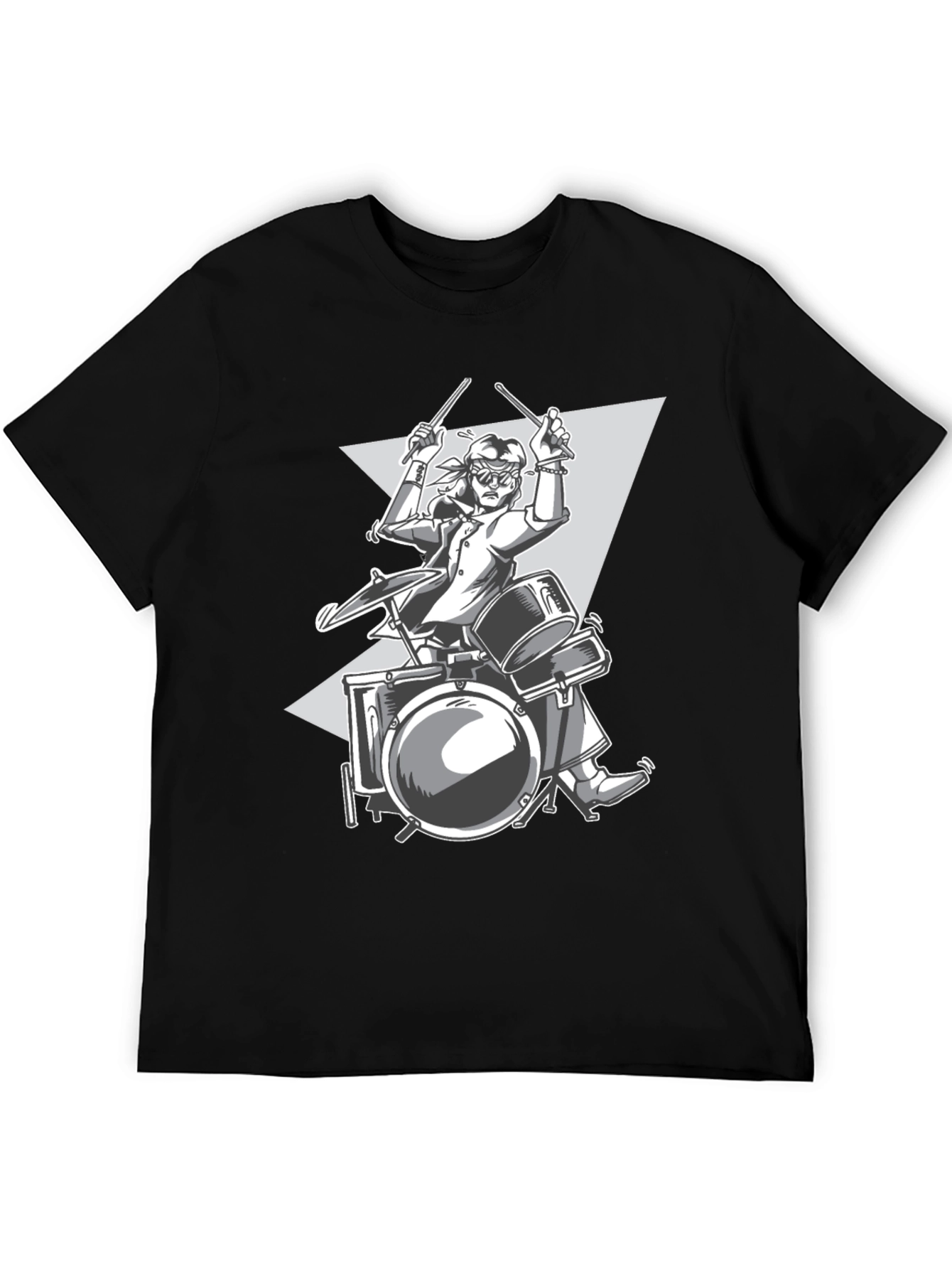 Drummer Graphic Tee - Rock and Roll Style