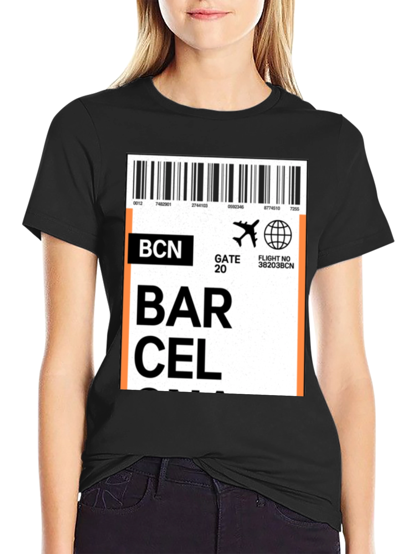 Barcelona Airport Ticket T-Shirt - Travel Souvenir