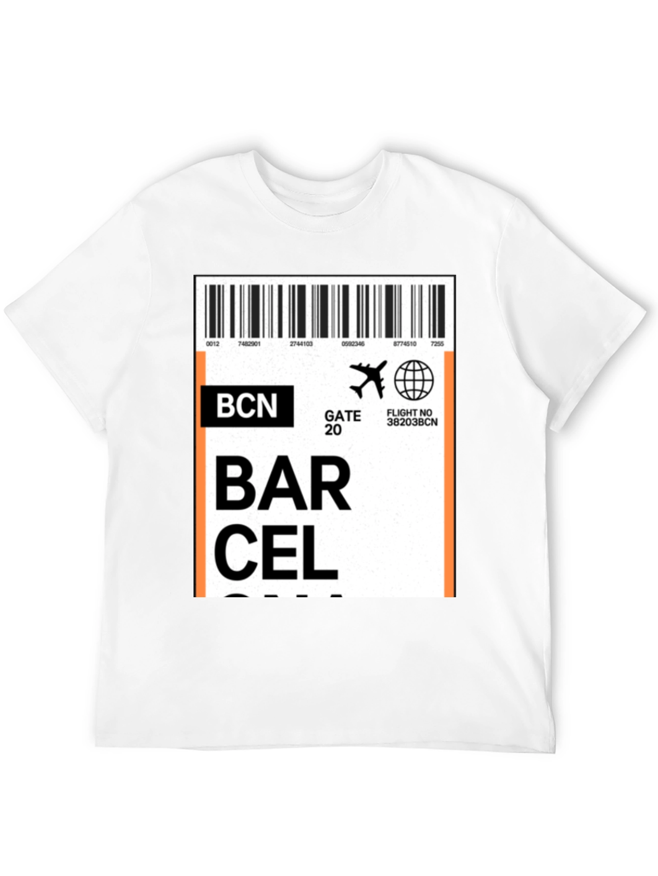 Barcelona Airport Ticket T-Shirt - Travel Souvenir