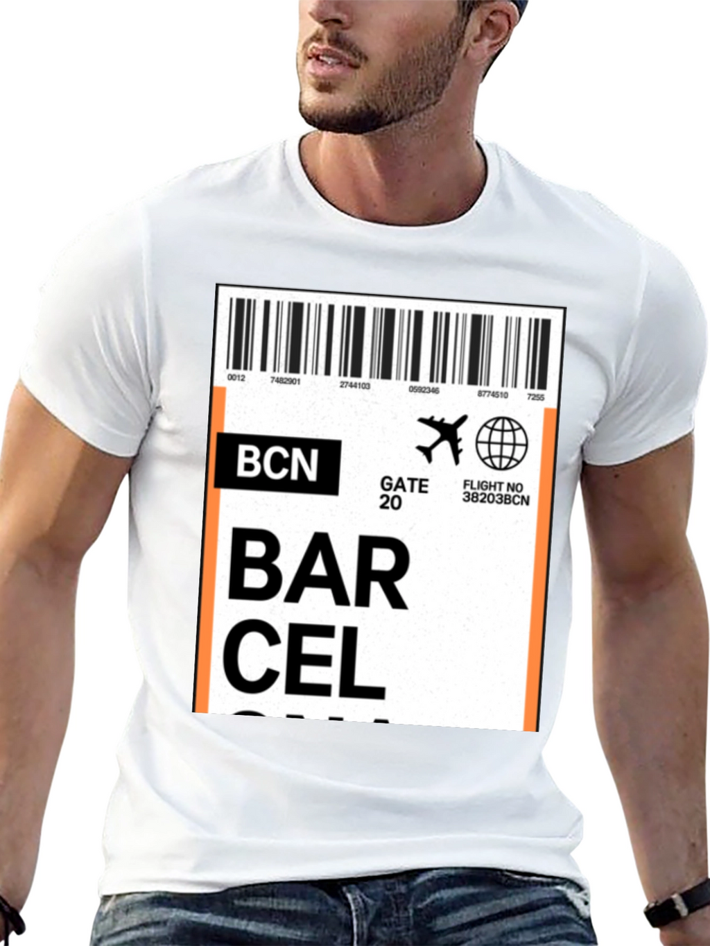 Barcelona Airport Ticket T-Shirt - Travel Souvenir