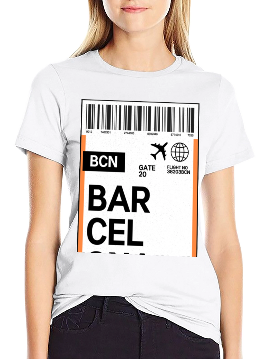 Barcelona Airport Ticket T-Shirt - Travel Souvenir